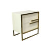 Derby Bedside Table with Stainless Steel 3