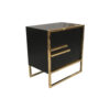 Derby Bedside Table with Stainless Steel 6