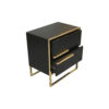 Derby Bedside Table with Stainless Steel 7