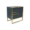 Derby Bedside Table with Stainless Steel 9