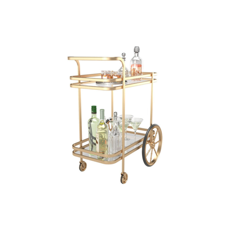 Luxury Bar Cart | Stainless Steel Bar Cart