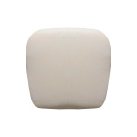 Keda Upholstered Pouf with Black Legs Top View
