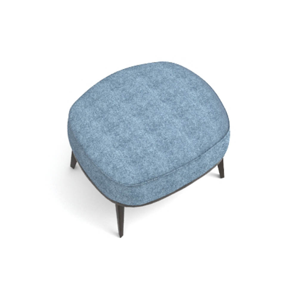 Roman Upholstered Square Pouf with Legs Top