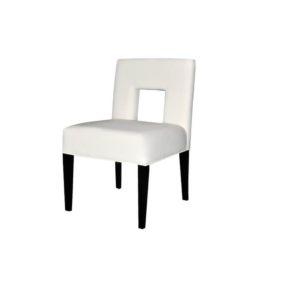 Acton Upholstered Dining Chair with Wooden Black Legs