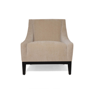 Alessandro Upholstered Single Seat Armchair with Black Wood Base