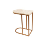 Allure Stainless Steel and Marble Side Table