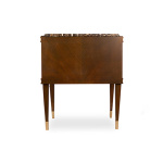 Arabelle 2 Drawers with Brass and Marble Top Bedside Table