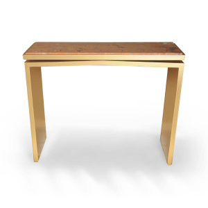 Arch Gold Marble Top Console Table