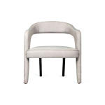 Archy Light Grey Upholstered Round Back Armchair