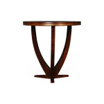 Austin Syrup Circular Cross Leg Wood Top Side Table