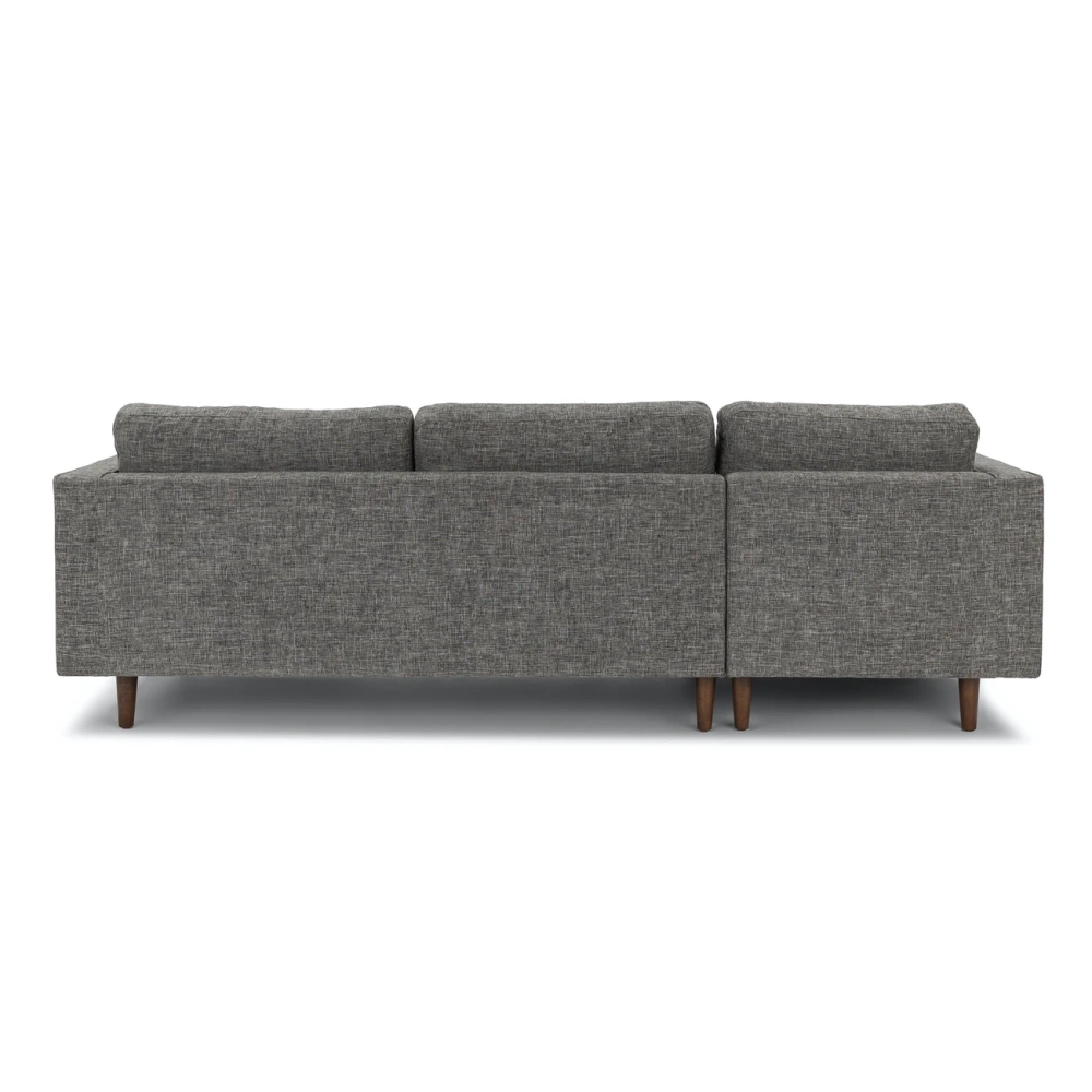 Barcelona Upholstered Briar Gray Fabric Corner Sofa