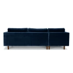 Barcelona Upholstered Cascadia Blue Velvet Corner Sofa