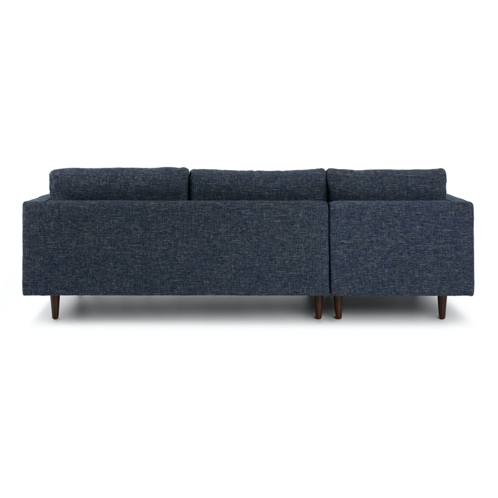 Barcelona Upholstered Neptune Blue Fabric Corner Sofa