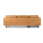 Barcelona Upholstered Tan Leather Corner Sofa