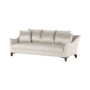 Basildon off White Linen Sofa with Curved Arms