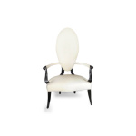 Beverly Upholstered Oval Back Accent Chair