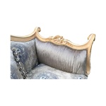 Blue Vintage French Sofa Detailed