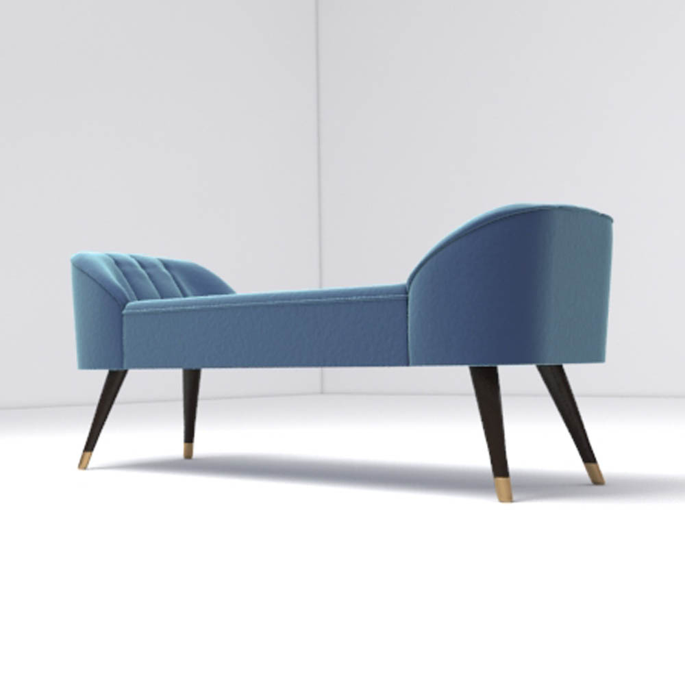 Celia Upholstered Bench with Arms Beside View