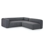 Chicago Upholstered Melrose Blue Fabric Corner Sofa