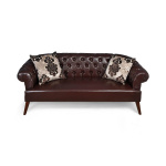 Classic Chesterfield Tufted Leather Sofa