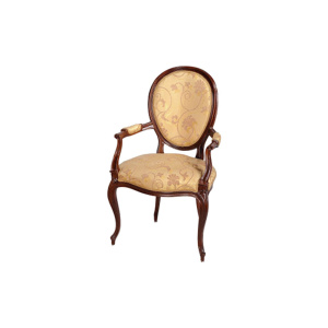 Classical French Style Dining Chairs Upholstered Luxury Fabric