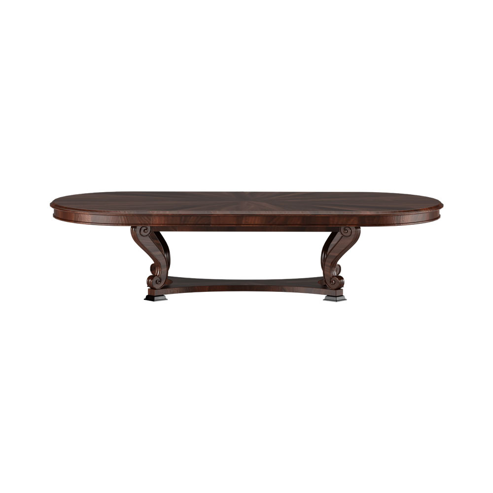 Dolce Wooden Oval Dining Room Table Brown