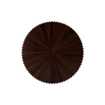 Dyfed Circle Wooden Coffee Table Veneer Inlay
