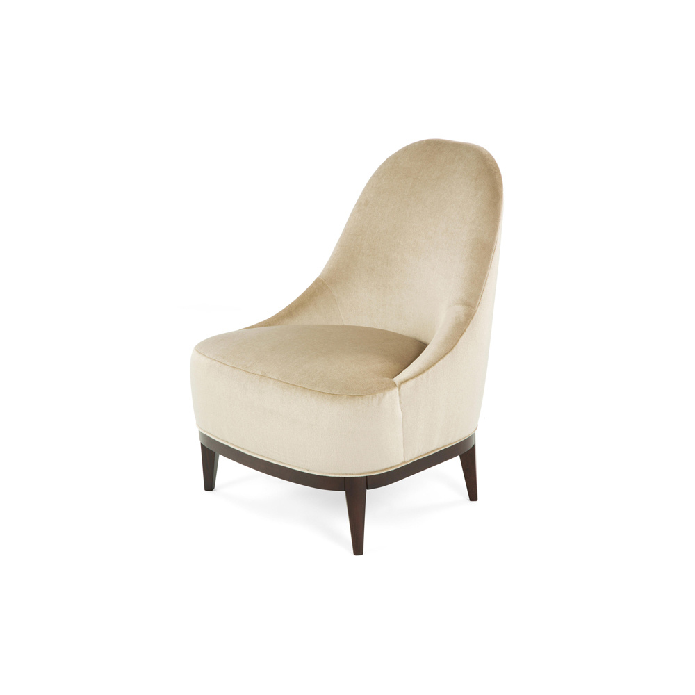 Eddison Armless Upholstered Accent Chair Beige
