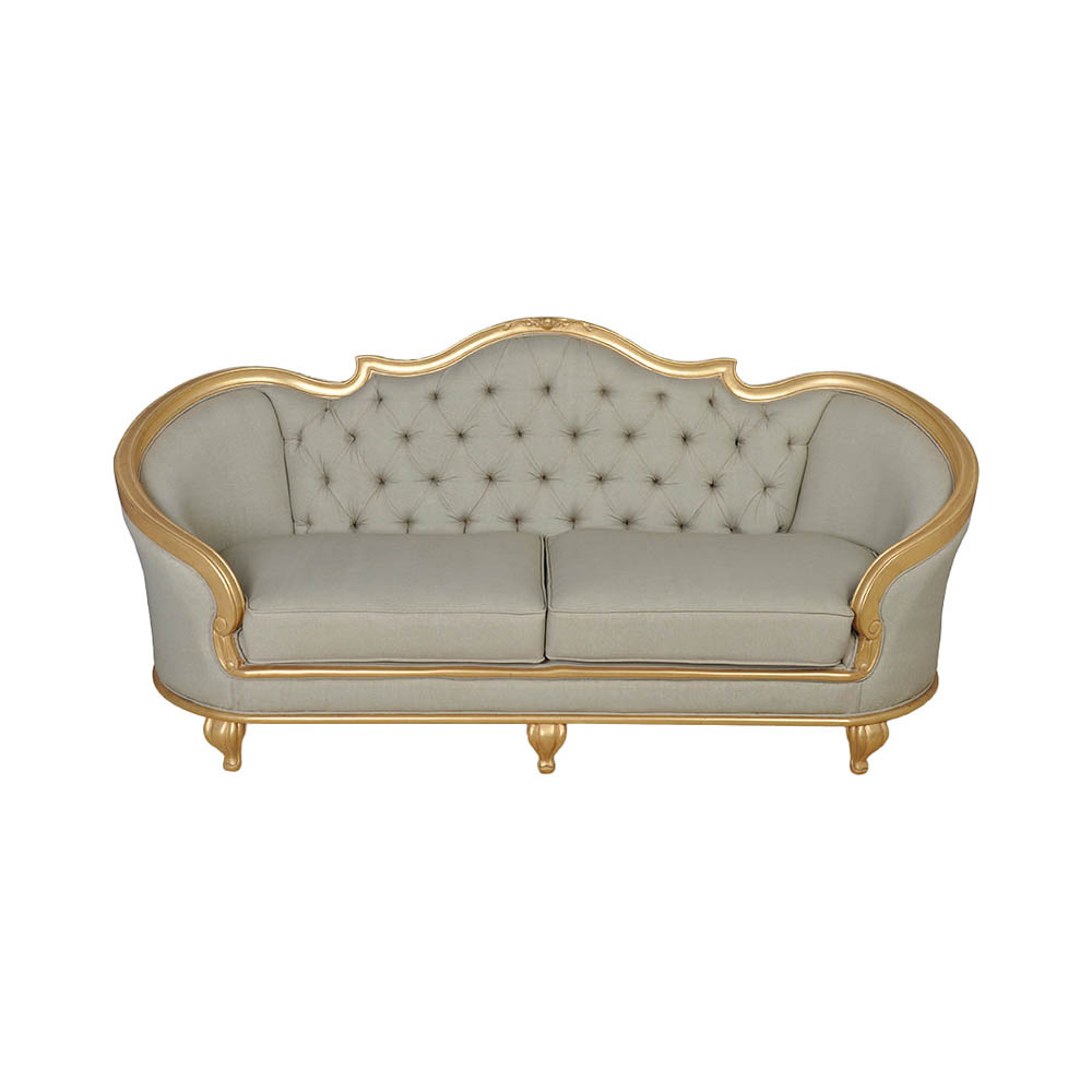 Elegant Gilded French Sofa