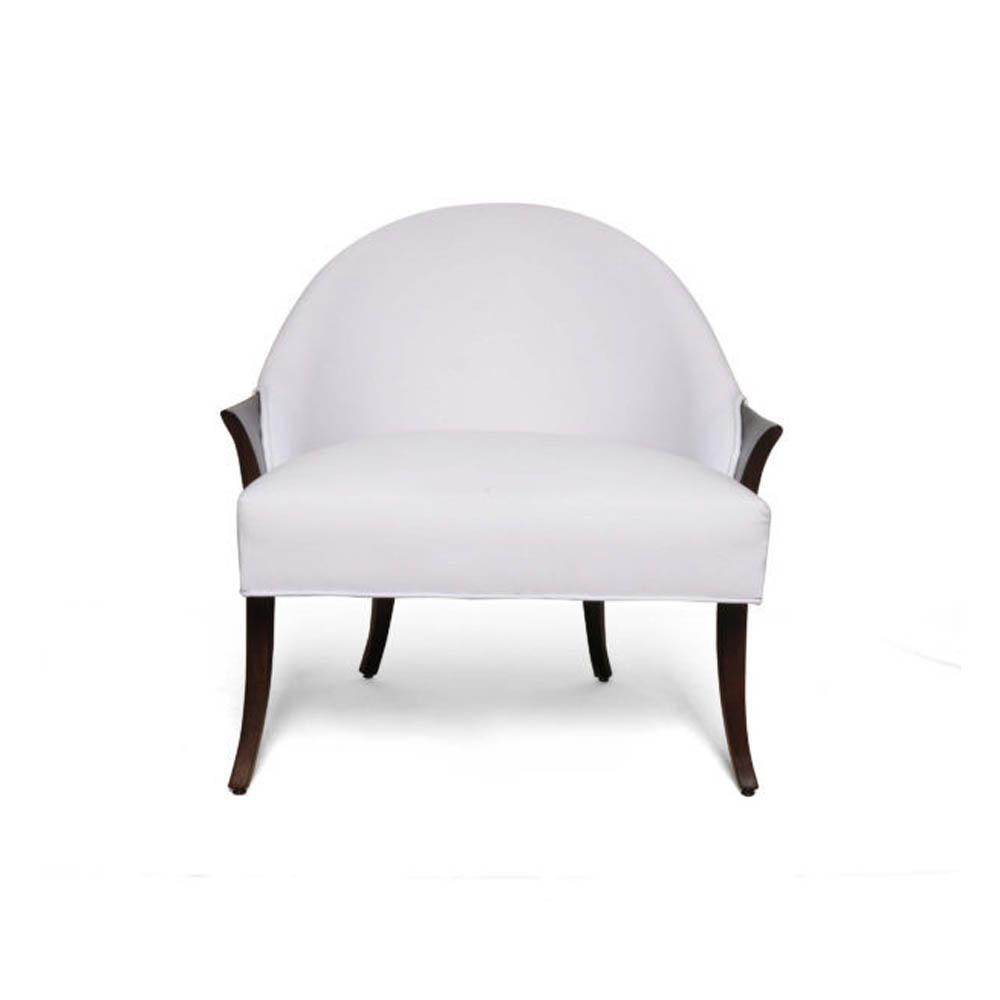 Elisa Upholstered Armchair Wooden Arms Front
