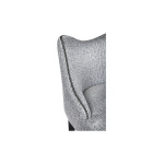 Elise Upholstered Studded Grey Fabric Bar Stool