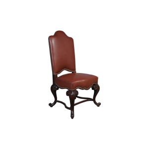 English Dining Chair with Upholstery Genuine Leather