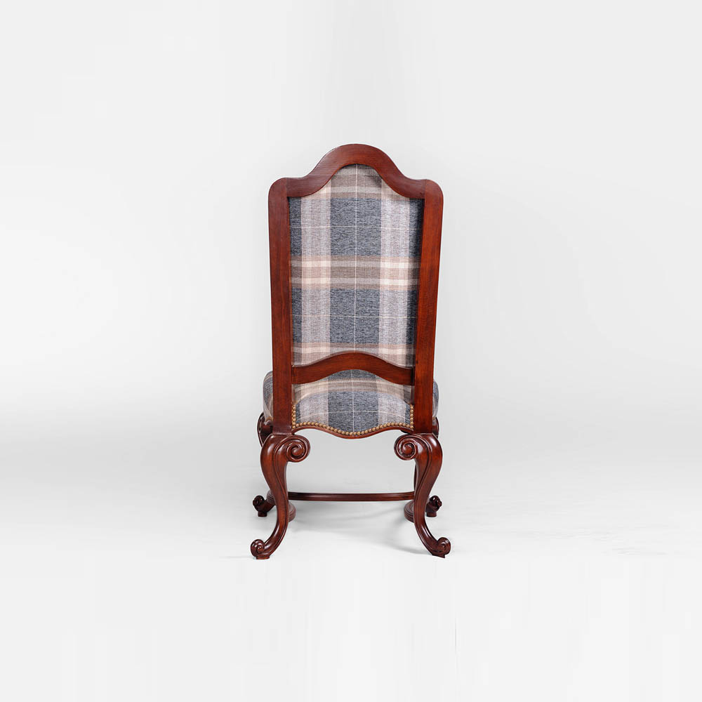 English Dining Chair with Upholstery Luxury Fabric