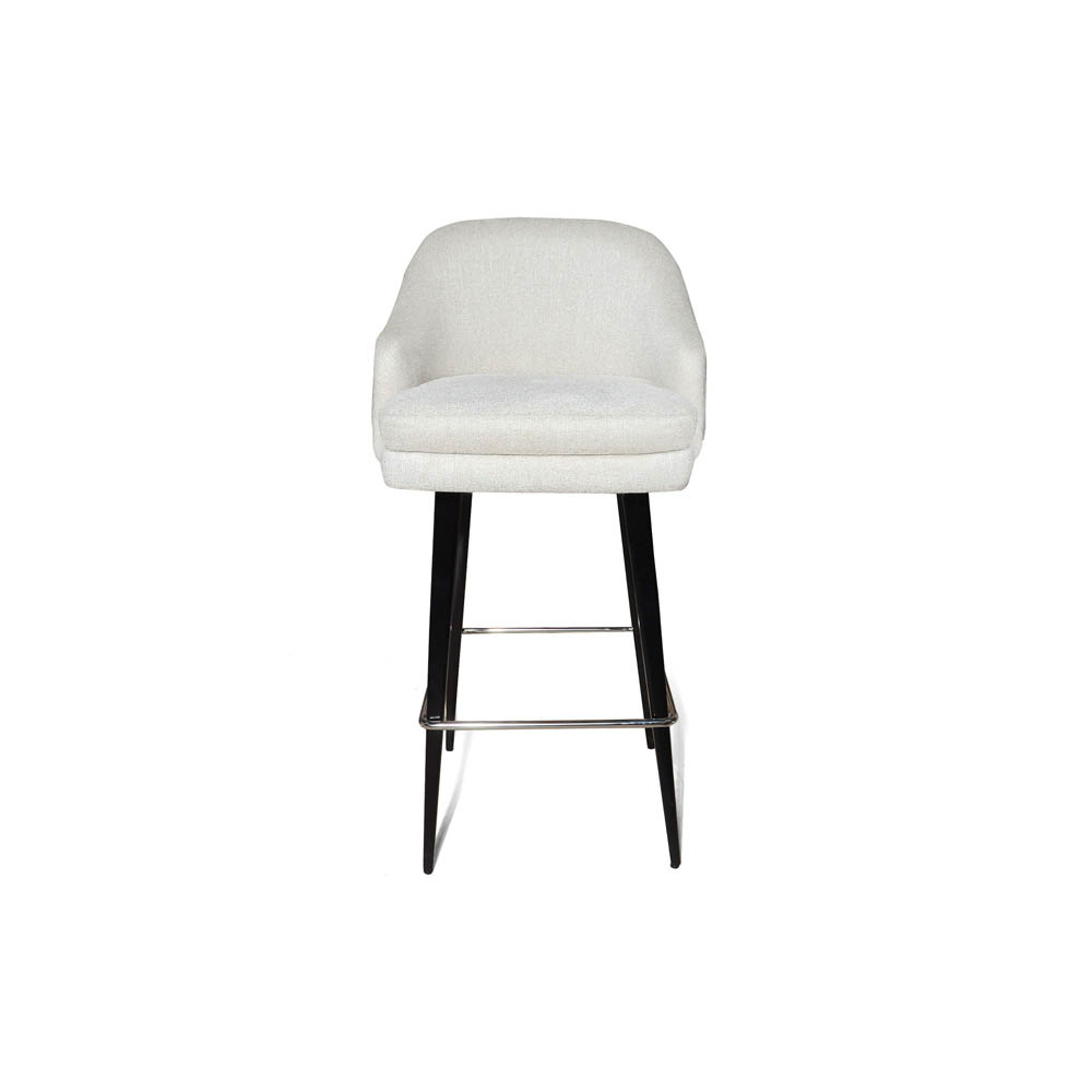 Finess Upholstered Wood and Stainless Steel Bar Stool