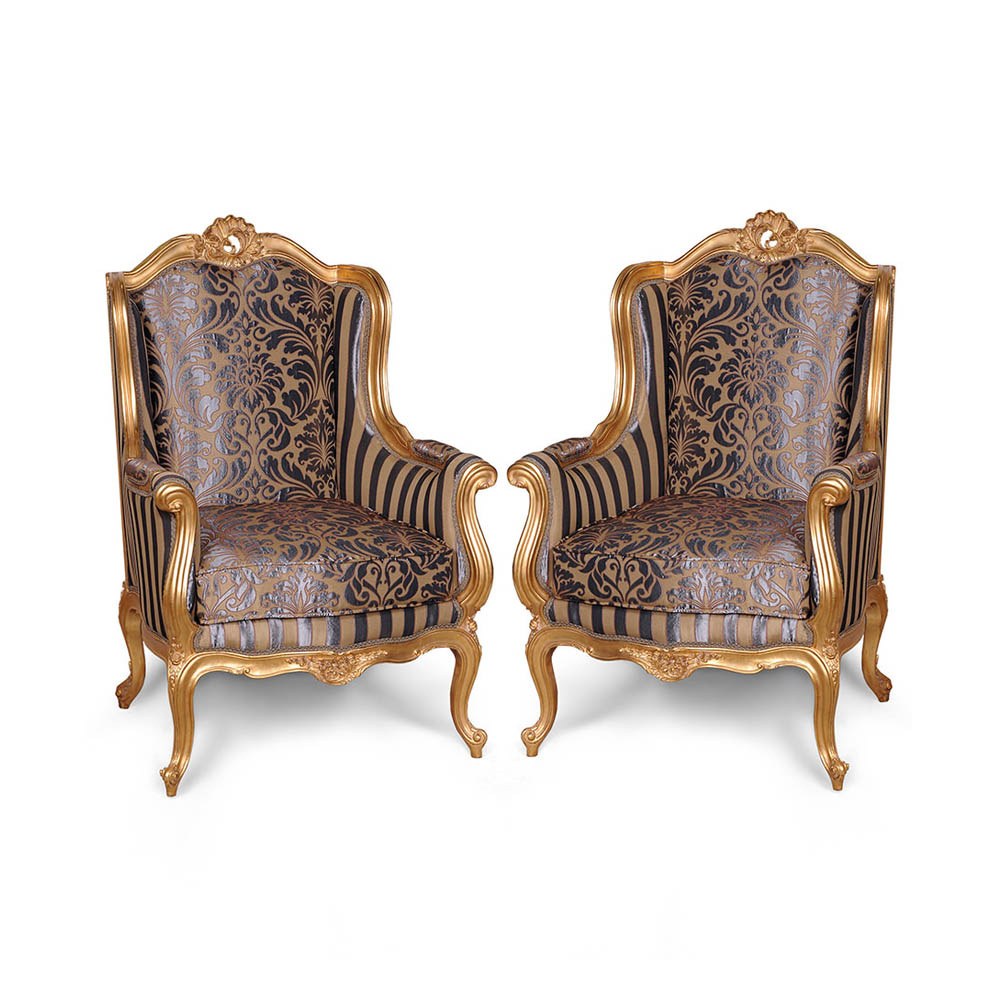 French Reproduction Salon Gilded Chair