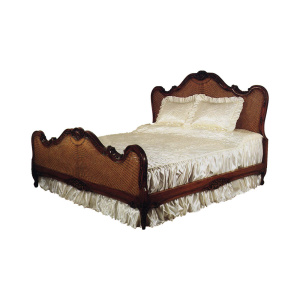 French Style Rattan Bed Furniture