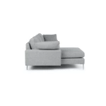 Freya Upholstered Winter Gray Corner Sofa