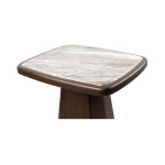 Hayman Brown Marble Topped Side Table Beside