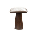 Hayman Brown Marble Topped Side Table Beside