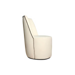 Ivan Round Armless Upholstered Accent Chair