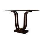 Judy Brown Console Table with Curved Legs Beside View