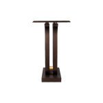Judy Walnut Console Table with Curved Legs Left View