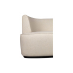 Julson Upholstered Curved Beige Fabric Sofa