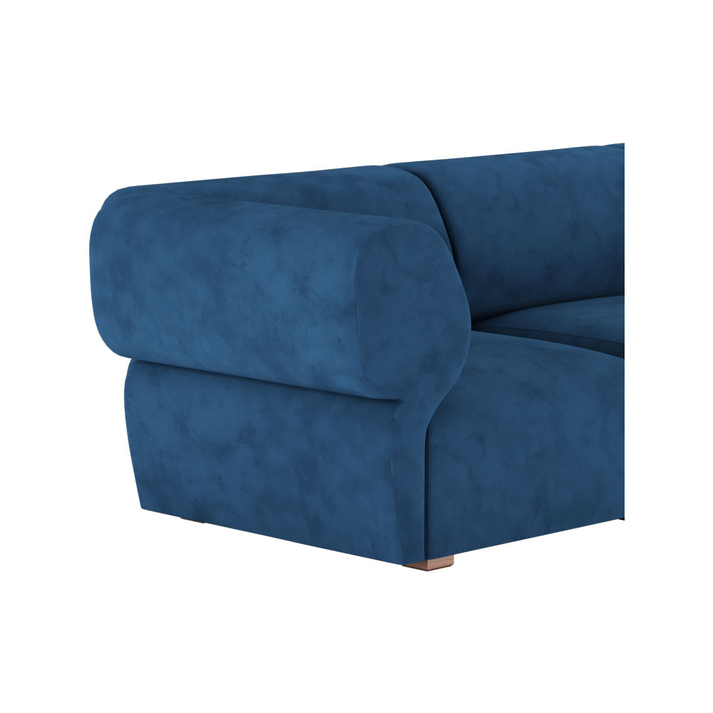 Kelsey Blue Velvet Sectional Sofa