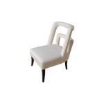 Mario Upholstered Square Armless Accent Chair