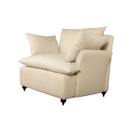 Mars Upholstered Off White Armchair with Cushions