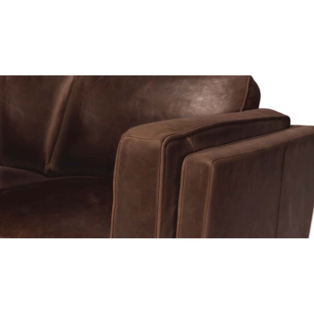 Milan Upholstered 5 Seaters Chocolate Corner Sofa