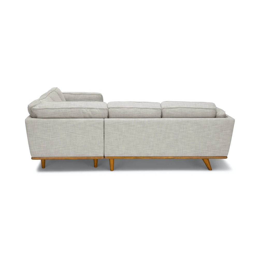 Milan Upholstered 5 Seaters Rain Cloud Gray Corner Sofa