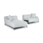 Milano Upholstered Mist Gray Corner Sofa
