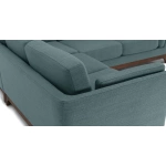 Milo Upholstered Aquarius Aqua Fabric Corner Sofa